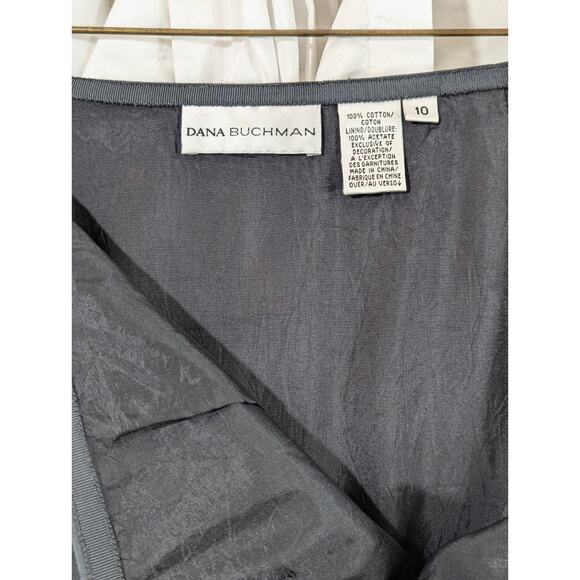 Dana Buchman Sze 10 Black Lined A-Line Skirt with Large Poppy Print & Sequin - Picture 6 of 6